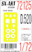 Painting mask Dewoitine D520 cockpit and wheels (Hobby Boss) SXA72125