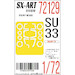 Painting mask Sukhoi Su33 cockpit and wheels (Trumpeter) SXA72129