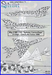 Mikoyan MiG21MF Fishbed (7701 211sq Czech AF 1988 Splinter Camouflage)  144-074