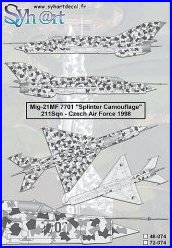 Mikoyan MiG21MF Fishbed (7701 211sq Czech AF 1988 Splinter Camouflage) 144-074