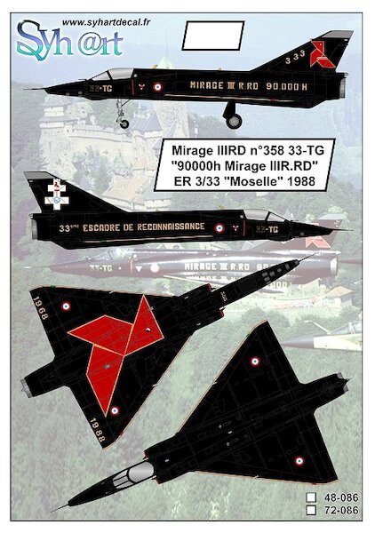 Mirage IIIRD 33-TG "90000h Mirage IIIR.RD" ER 3/33 Moselle 1988  48-086