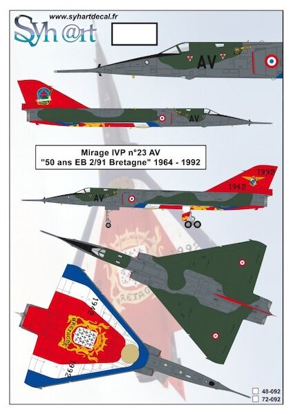 Mirage IVP n°23 AV "50ans EB 2/91 Bretagne" 1942-1992 48-092