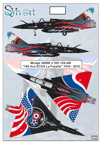 Mirage 2000N n353 125-AM "100 Years EC 2/4 La Fayette" 1916 - 2016  48-098