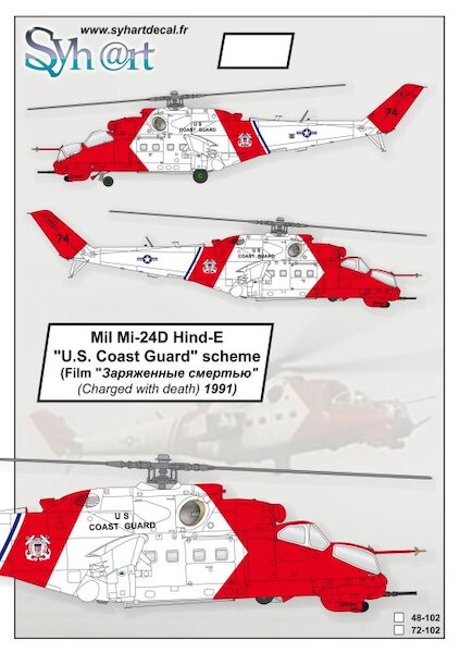 Mil Mi24V Hind-E ''U.S. Coast Guard'' from Russian film "Charged with death"  48-102