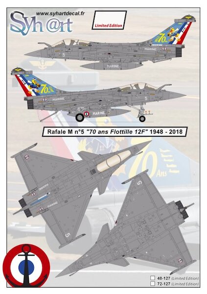 Rafale M (n5 "70 ans Flottille 12F" 2018 )  48-127