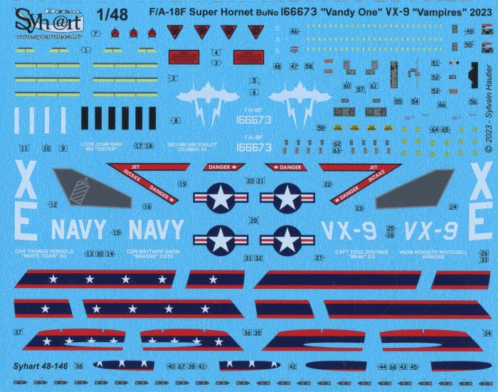 Syhart Decal 48-146 F/A-18F Super Hornet 166673 