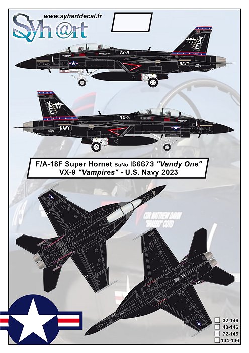 Syhart Decal 48-146 F/A-18F Super Hornet 166673 