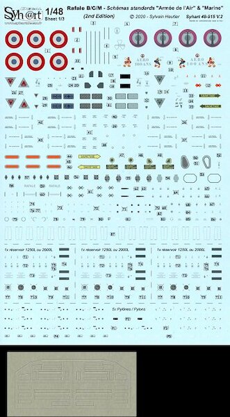 Rafale B/C/M "Standard stencils" (French versions)  48-915S