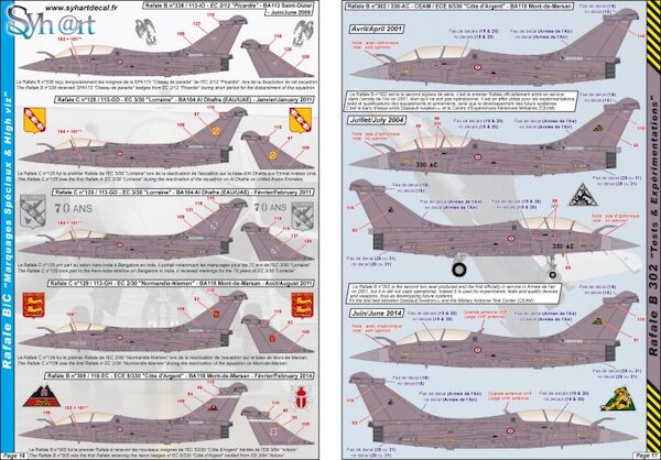 Rafale B/C/M Armee de l'air & Marine Standard markings (REVISED) 48-915V3