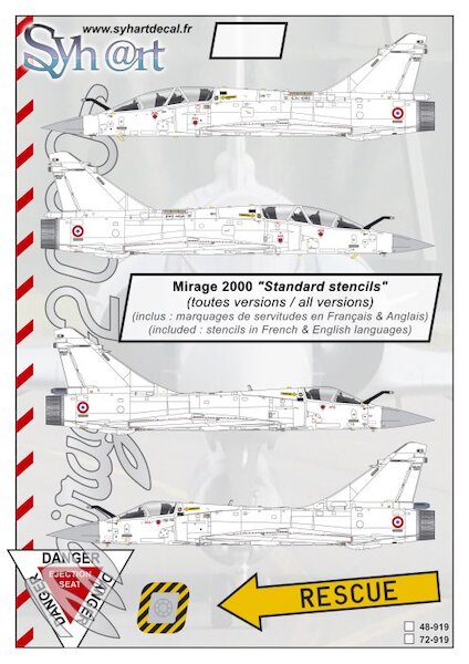 Mirage 2000 Stencils - (all versions) 48-919