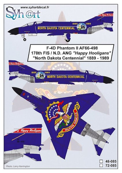 F-4D Phantom II AF66-498 "North Dakota Centennial" 1889-1989  72-085