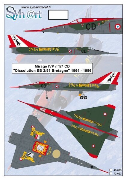 Mirage IVP n°57 CD "Dissolution EB 2/91 Bretagne" 1964-1996 72-093