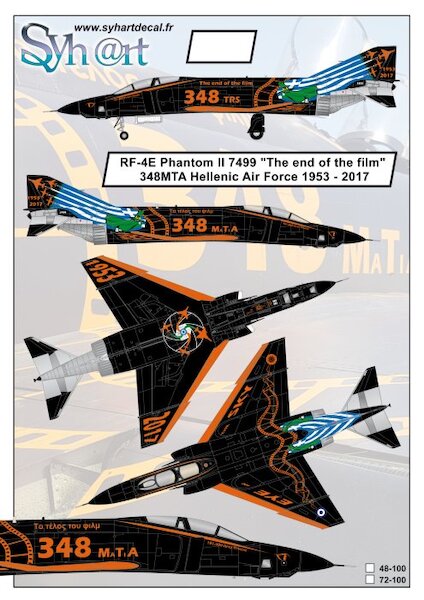 RF-4E Phantom II 7499 "The end of the Film" Hellenic AF 1953-2017 72-100