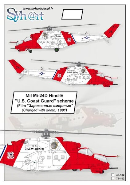 Mil Mi24V Hind-E ''U.S. Coast Guard'' from Russian film "Charged with death" 72-102
