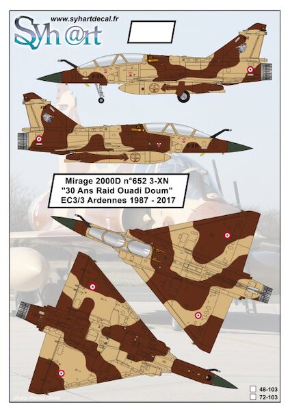 Mirage 2000D 652 3-XN ''30 years Raid Ouadi Doum'' EC 3-3 Ardennes 2017  72-103