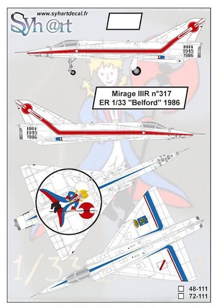 Mirage IIIR (no317 ER 1/33 "Belfort" 1986)  72-111