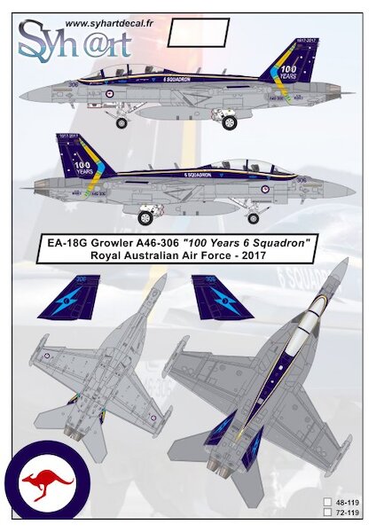 EA18G Growler A46-306 "100 Years 6 Squadron" RAAF - 2017 72-119
