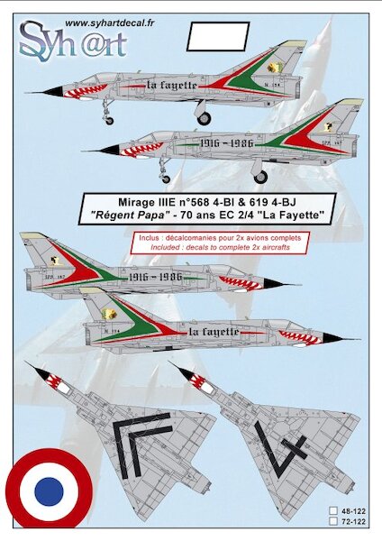 Mirage IIIE "Regent Papa" 70 years EC2/4 La Fayette" 1916-1986 72-122