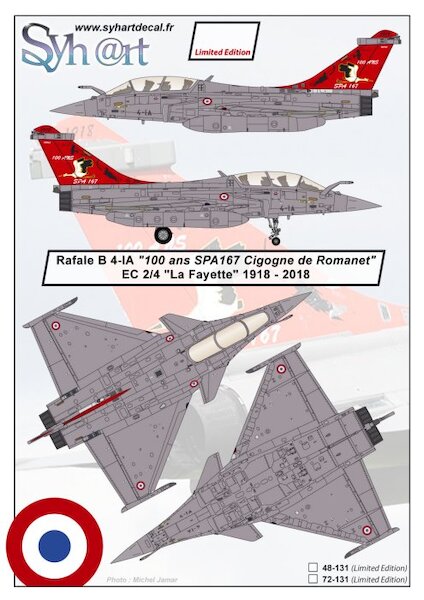 Rafale B (4-IA "100 ans SPA167 - Cigogne de Romanet" EC 2/4 "La Fayette" 2018) 72-131