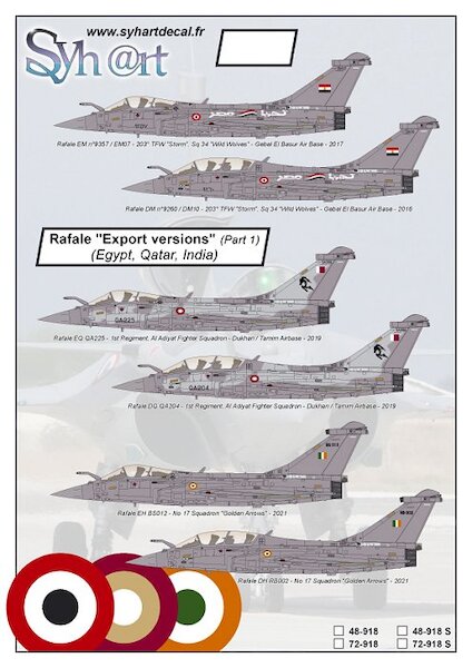 Rafale "Export versions" (part 1) - Egypt, Qatar, India  72-918