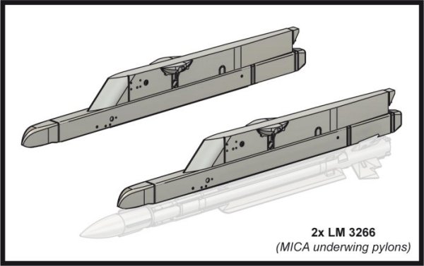 LM3266 MICA Missile Launcher for Rafale (2x)  A018-48