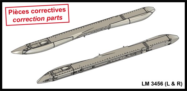 LM3456 early type wingtip Launchers for Rafale (2x) All kits A026-72