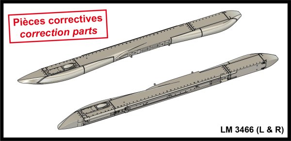 LM3466 late type wingtip Launchers for Rafale (2x) All kits A027-48
