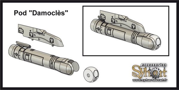 Pod "Damoclès" + pylon ADP 192 for Rafale  AD010-72