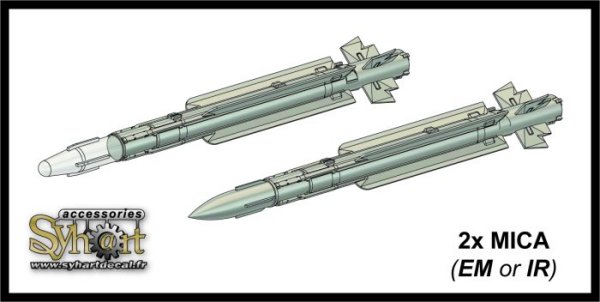 2x missiles MICA (versions EM or IR)  AD017-48