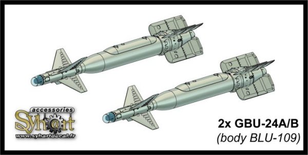 GBU-24A/B (body BLU-109) (1x pair - resin) AD020-72