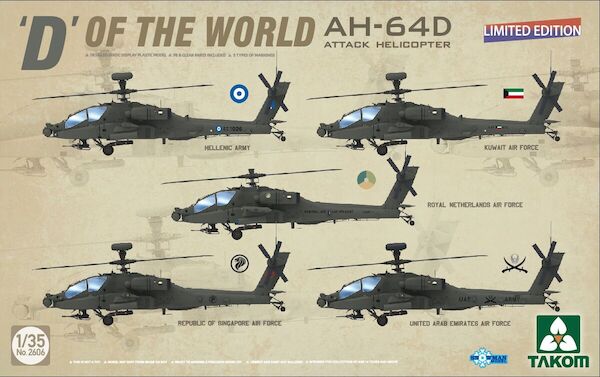 AH64D Apache 'D" Of the World" Attack Helicopter (Greek, Kuwait, Dutch, Singapore, Emirate Air Forces) 2606