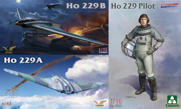 Horten Ho229A + Horten Ho229B + Pilot 32001W