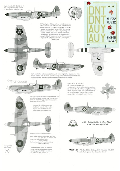 Spitfire MKIX, Spitfire MKXVIe (RCAF) 4106