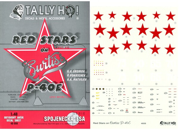 Red stars on the Curtiss P40E Warhawk (Soviet AF) 48008