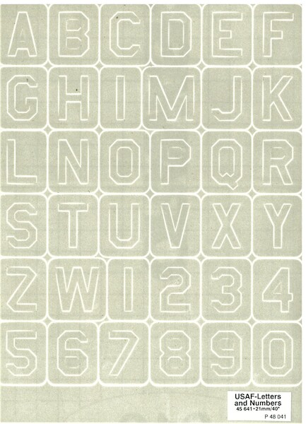 Promask US Air Force Letters 45-641 (21mm) P48041