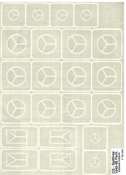 Promask CS Spitfires 1945-1948 part 1 (national insignia) P48043