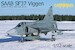 Saab SF37 Viggen Swedish AF Photo Recce Aircraft TA7204