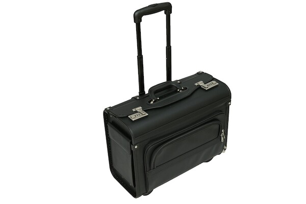Vinyl Wheeled Pilot Case (PL1640) (black) PL1640