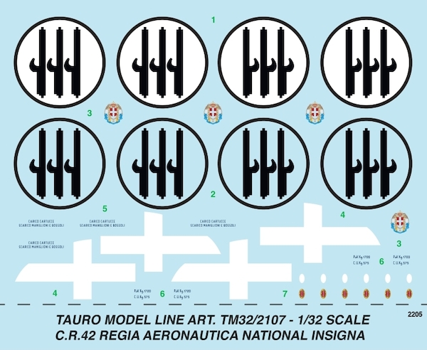 Fiat CR42 Regia aeronautica National Insignia 32-2107