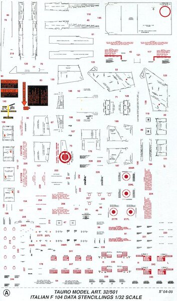 F104G/S Starfighter Stencil Data (Italian AF) 32-501