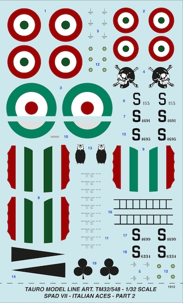 SPAD VII Italian Aces WW1 part 2 32-548