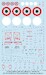 De Havilland DH100 Vampire Italian Version Data Stencillings and Coccarde  32-553