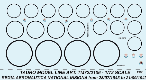 Regia Aeronautica National Insignia from 07-'43 to 09-'43 48-2103