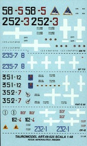 Regia Aeronautica Insignia (BF110,G55,SM79,CR42) TM48-525