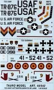 Lockheed T33 (USAF,Luftwaffe,Ejecito del Aire) 48-542