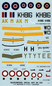 P51D Mustang (AMI, USAF, RAF)  48-554
