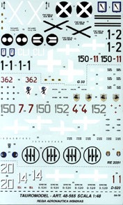 Regia Aeronautica Insignia & Codes for D520, G50, Re2001  48-565