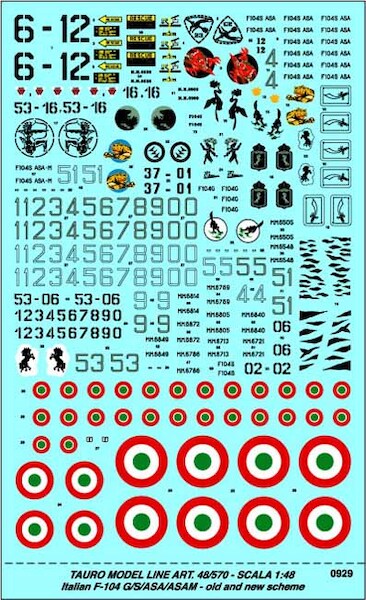 Italian F104 G/S/ASA/ASA-M Starfighter old and new scheme (REISSUE) 48-570