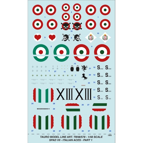 SPAD SVII Italian Aces WW1 part 1 48-578