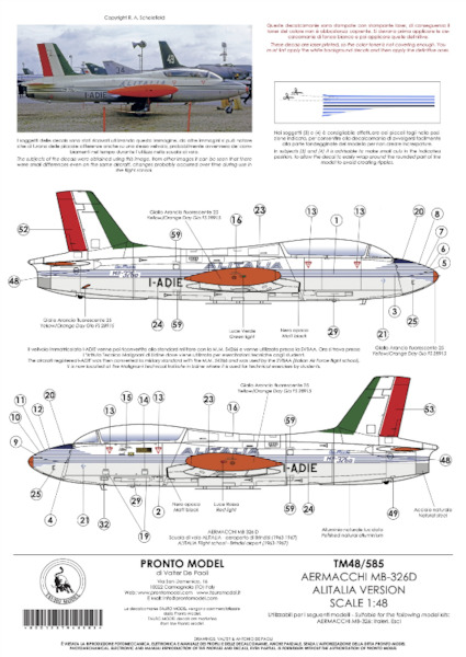 Aermacchi MB326D (Alitalia) 48-585